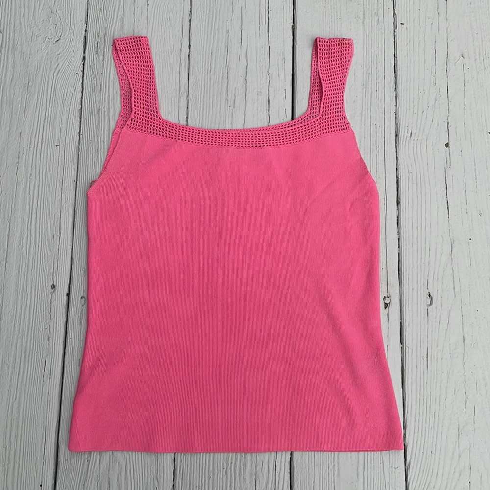 *Price is Firm* Cyrus Bright Pink Stretch Tank Large